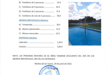 Precios piscina